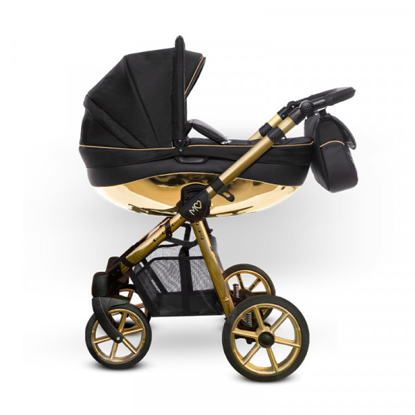 Złoty wózek z gondolą babyactive mommy glossy g01