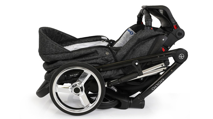 składanie wózka dla dziecka z spacerówką wózka molto