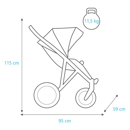 wymiar wózka dziecięcego spacerówka